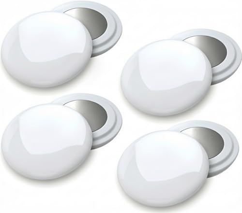 4 Race Bib Magnets for Runners, Race Bib Clips, No Pins, White - color: White