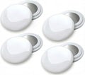 4 Race Bib Magnets for Runners, Race Bib Clips, No Pins, White - color: White