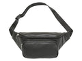 large 3 Pockets Leather Fanny Pack Travel Waist packs Waist Pack Suitable for Outdoor Mountaineering Travel Camping Cycling Running etc Fanny packs (Black) - color: Black 381 model
