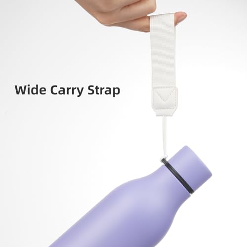 Konokyo 18 oz Insulated Stainless Steel Metal Water Bottle with Strap - color: Wisteria, size: 18 Ounces