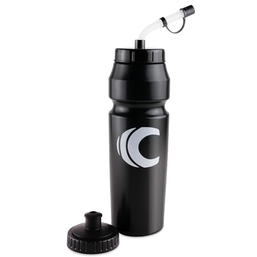 Cannon Sports 1 Liter Sports Water Bottle, 2 Lids, BPA-Free (Black) - color: Black
