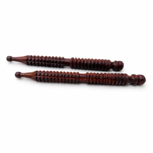 Luvottica Wooden Acupressure Pen for Hand & Finger Massage, Acupuncture Therapy Tool for Pain Relief, Stress Relief, Improves Blood Circulation | Natural Wood Hand Roller (Set of 2)
