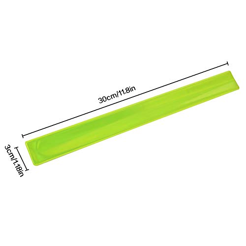 20 Pcs Reflector Snap Bands Fluorescent Slap Armbands