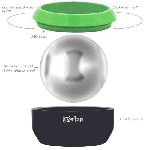 Massage Ice Roller Ball Cold & Heat Therapy Tissue Relief Muscle Recovery - color: Black and Green