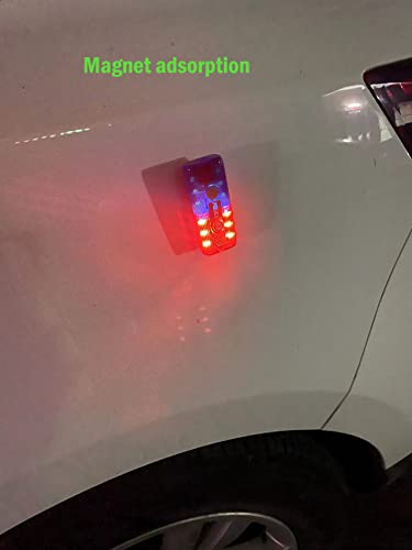 Police Personal Safety Warning Signal Clip Shoulder Light with Electronic Whistle Flashlight magnet For Outdoor Rescue,Traffic Guidance,Police patrols,Cycling,Night run,Costume Role Playing (Red/Blue) - color: Red/Blue