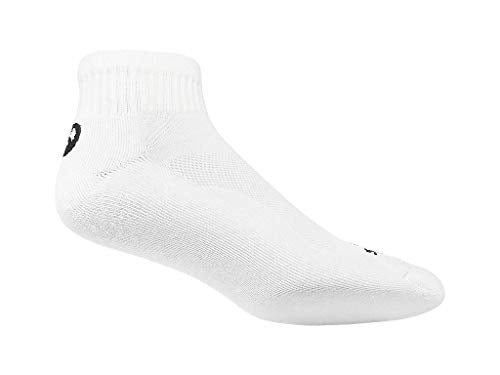 ASICS Cushion Quarter Running Socks - color: White, size: Large