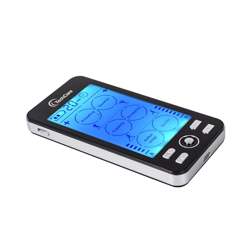 Rechargeable TENS EMS Muscle Stimulator, Dual Channel Electric Pulse Massager for Back & Neck Muscle Recovery and Pain Relief - color: Black
