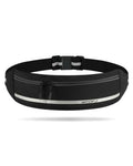 WATERFLY Running Belt Fanny Pack No-Bounce Large Phone Holder for Men Women - color: Black, size: Medium