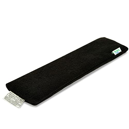 Amazing Health Unscented Wheat Bags Microwavable Heat Pack - Soft Black Fleece, Made in UK, 42cm Long, Heat Pad for Pain Relief - color: Black (Unscented)