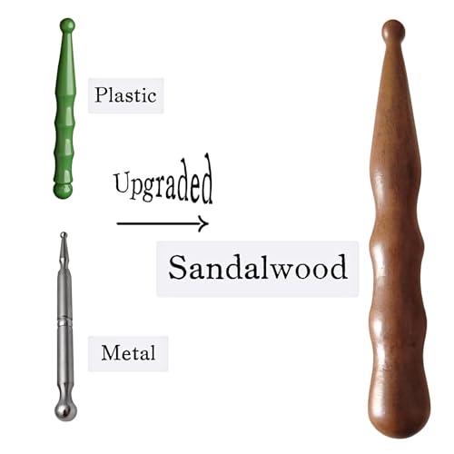 Wooden Acupoint Massage Pen, Hand Foot Meridian Acupressure Stick - size: Portable