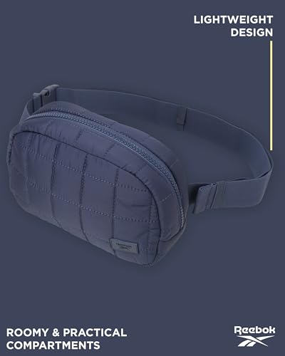 Reebok Belt Bag Fanny Pack for Women & Men, Adjustable Crossbody - color: Case Dusty Indigo