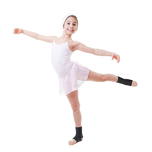 Loopeer 6 Pairs Kid Compression Ankle Brace Knitted Breathable Ankle Support Sleeve Socks Plantar Fasciitis Braces for Girls Boys Kids Sprained Running Fitness, Blue and Black