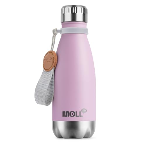 9 oz Small Kids Water Bottle for Travel, BPA-free, Purple Pink - color: Purple Pink, size: 9 Ounces