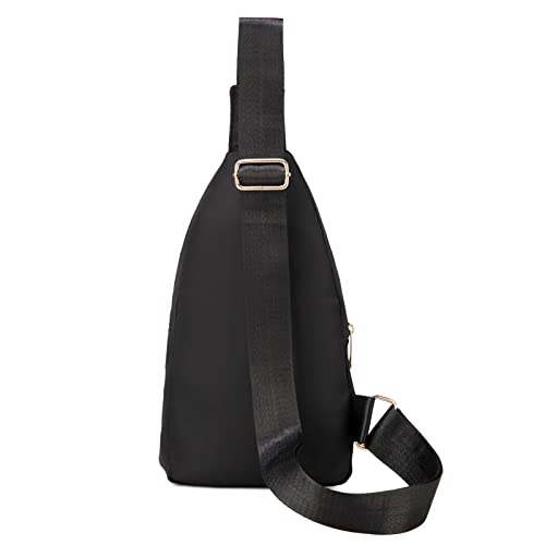AOSTIHOT Crossbody Sling Bag Small Sling Backpack for Women, Chest Daypack Crossbody Shoulder for Travel Sport Running Hiking Black - color: Black