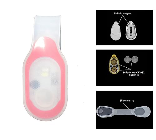 LED Flashlight Clip On Flashlight Nursing Night Light Clip Hands Free Rechargeable Safety Night Shift Lights for Outdoor Sports - color: Red