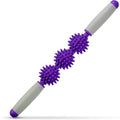 Fascia Muscle Roller, Cellulite Massager Fascia Roller for Cellulite and Sore Muscles, Neck, Leg, Back, Pressure Trigger Point Body Roller Deep Tissue Massage Stick Tools - 3 Massage Balls - color: Lavender Purple