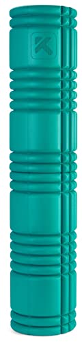 TriggerPoint Grid Patented Multi-Density Foam Massage Roller for Exercise, Deep Tissue and Muscle Recovery - Relieves Muscle Pain & Tightness, Improves Mobility & Circulation (26"), Teal - color: Teal