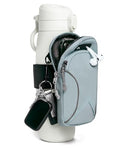 Gym Water with Phone Holder & Wallet, Water Bottle Caddy Versatile Sleeve Bag for Running Sports & Daily Use - color: Lightblue