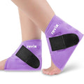 REVIX 2 Packs Foot Ice Pack Wrap, Reusable Gel Cold Packs for Injuries - style: Purple-2 Packs