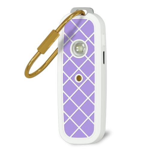 130dB Personal Safety Alarm Keychain for Women & College Girls - 240 Min Siren, Dual Activation (Pin & Button), Locking Pin, LED Strobe, Rechargeable Anti-Slip Grip (Lilac Purple) - color: Lilac Purple