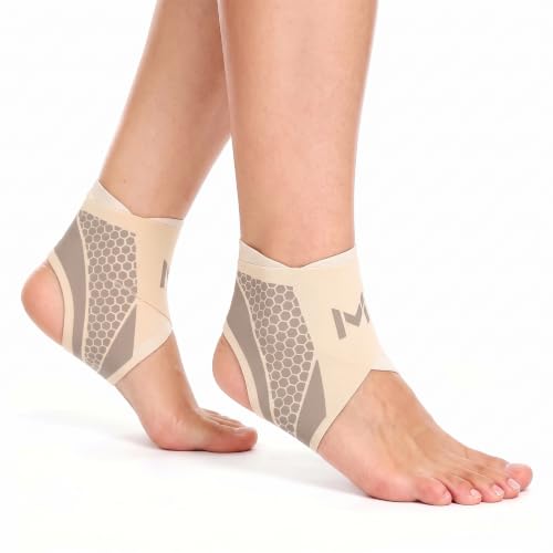 Ankle Brace for Women 2-Pack Compression Ankle Support Brace - color: Skin
