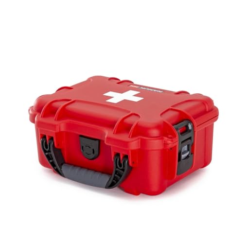 NANUK 904 Waterproof First Aid Kit 110pcs – Durable, Pre-Stocked First Aid Emergency Kit with Bandages, Tick Removal Tool, and More – Dustproof, Impact-Resistant, Floats (10.2" x 7.9" x 4.5") – Red - size: 904 First Aid Kit – 110 Pcs
