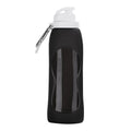 500ml TPU Collapsible Soft Flask, Folding Water Bottle for Hydration Pack Running Vest (Black) - color: Black
