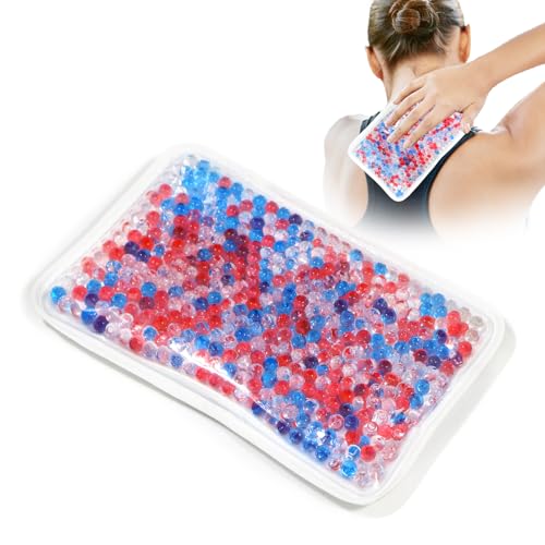 Gel Ice Pack for Injuries Ice Bag with Strap-1 Pack Reusable Hot Cold Pack - color: White-1 Pack