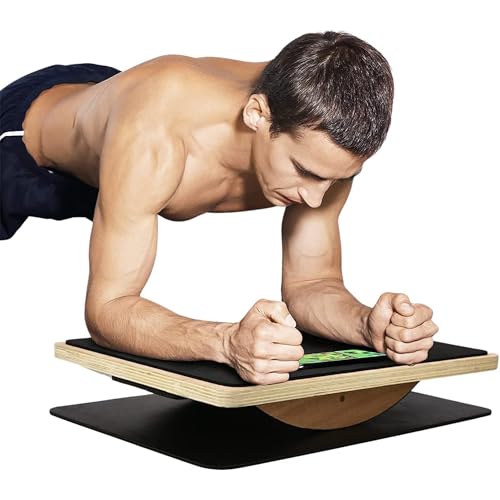 Yes4All Wooden Rocker Balance Board for Balance Training - color: Smartphone Board