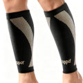 Plus Size Copper-Infused Calf Compression Sleeves for Men & Women 1 Pair [Medical-Grade & Ultra Comfort] Leg Compression Sleeve for Shin Splint Relief, Varicose Veins,Calf Sleeve for Running(X-Large) - style: Black-XL