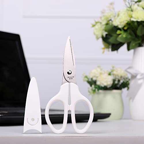 YOUGUOM 6in White Scissors, Multipurpose for Office School Crafts Sewing