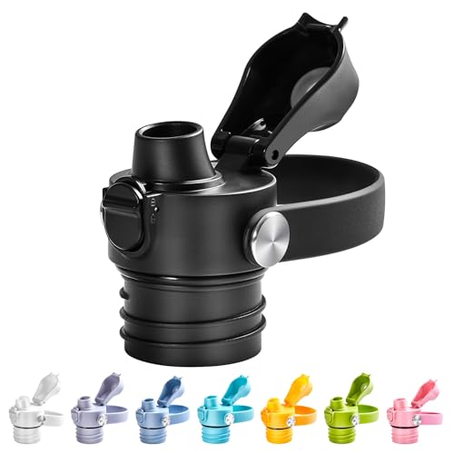 Flip Lid for Hydroflask Standard Mouth, Replacement for Hydro Flask Lid - color: Black