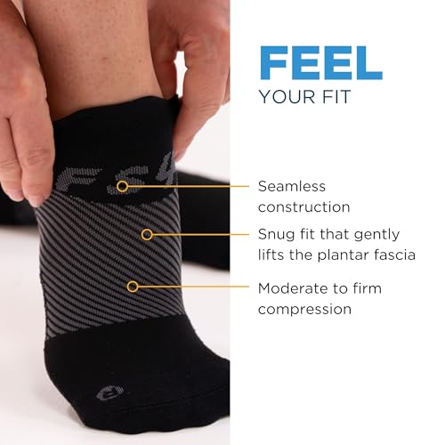 OrthoSleeve FS4 Plantar Fasciitis Compression Socks - color: Aqua No-Show, size: Small