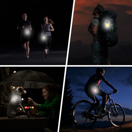Safety Reflector Pendant, Fabric Reflective Safety Keychain Gear for Backpack & Running & Cycling - color: Fluorescent Green