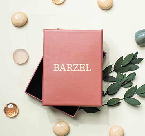 Barzel Eternity Rainbow Ring Wedding Band for Women | 18K Gold Plated Emerald-Cut Rainbow Multi Color Created-Gemstone Eternity Ring - color: Gold