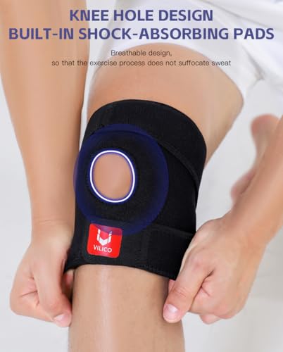 Knee Brace for Women Men Knee Braces for Knee Pain ACL MCL Arthritis Joint Pain Relief, Adjustable Compression Sleeve Patellar Tendon Support Strap