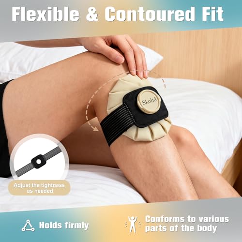 Ice Packs for Injuries Reusable, 3 Sizes, Lake Blue, Khaki, Gray - color: Lake Blue/Khaki/Gray