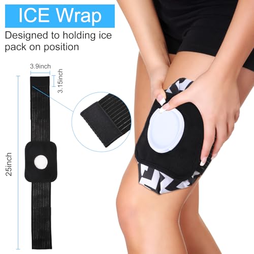 Nuanchu 3 Pcs Reusable Ice Bags for Injuries, Plaid, Black - size: Black, style: Plaid