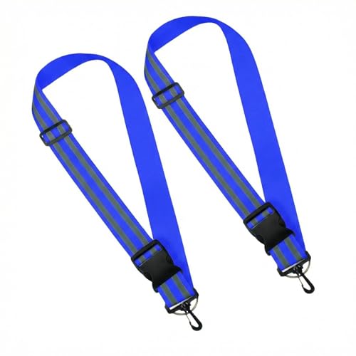 2 Pcs Reflective Belt Sash Walking Gear, High Visibility Safety Running Gear, Night Walking Safety Gear for Men Women Kids Night Dog Walking Gear - color: Blue