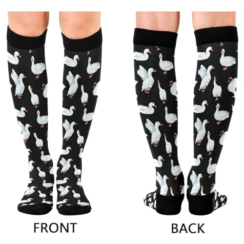 Compression Socks for Women & Men Knee High Socks - color: Cute Duck
