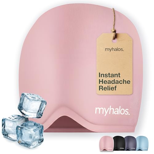 MyHalos® Migraine & Headache Relief Cap, 30% More Gel, Hot & Cold Ice Wrap - color: Pink - Pack of 1