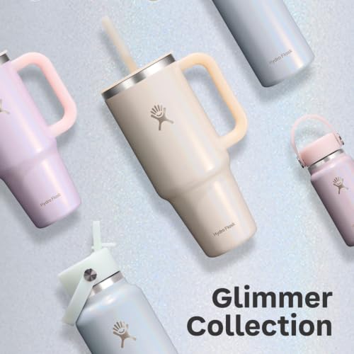 Hydro Flask Micro Bottle - Leak Proof Purse or Pocket Flask - Insulated Mini Water Bottle 6.7 Oz Glimmer Blue - color: GLIMMER BLUE