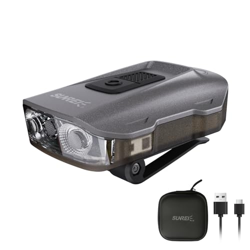 SUNREI 500LM LED Clip on Hat Light, 7 Modes Rechargeable Headlamp - size: SU-H480-Grey