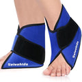 Ankle Ice Pack Wrap, Gel Hot Cold Compress for Heel Swelling Pain Relief - color: Blue-2 Packs, size: Standard