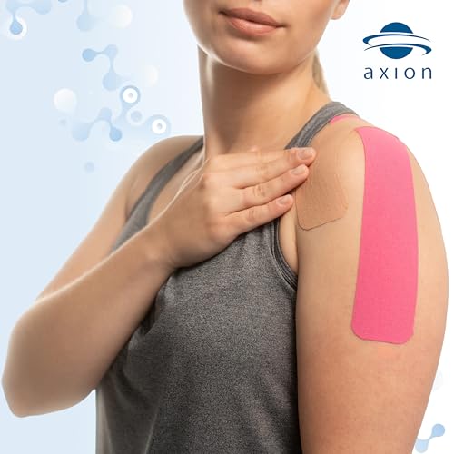 Kinesiology Tape Uncut | 2 Rolls of Athletic Sports Tape in Blue and Red | 16ft Length and 2'' Width per Roll | Waterproof • Skin-Friendly • Elastic | Ideal for Sports | axion - color: Red Blue