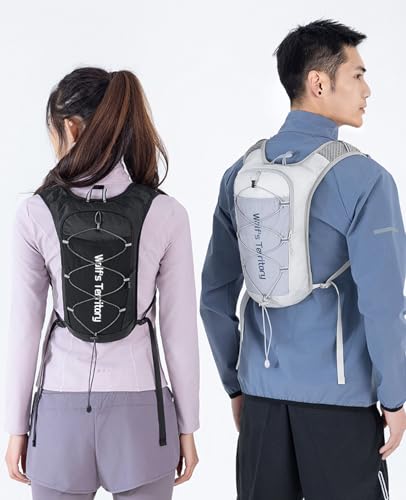 TRIWONDER Hydration Vest Running Backpack for Men & Women, Water Pack for Hiking, Camping, Climbing & Cycling, Lightweight Daypack - color: 03 Black 5L - with 350ml Soft Flask