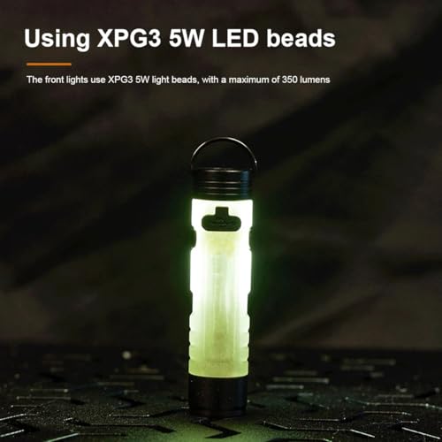 Rechargeable Keychain Flashlight USB C Rechargeable Flashlight with Magnetic Hook Portable Mini LED Flashlight with Pocket Clip Suitable for Camping Hiking and Emergency Travel (1, White+Amber) - color: White+Amber