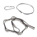 Aokitec Daisy Chains Climbing Strap Strap Rope Yoga Pilates Stretching StrapsMulti-Loop Climber Strength Daisy Chains, 1 Safety Carabiner with Twist Lock System and 1 Connecting Rope