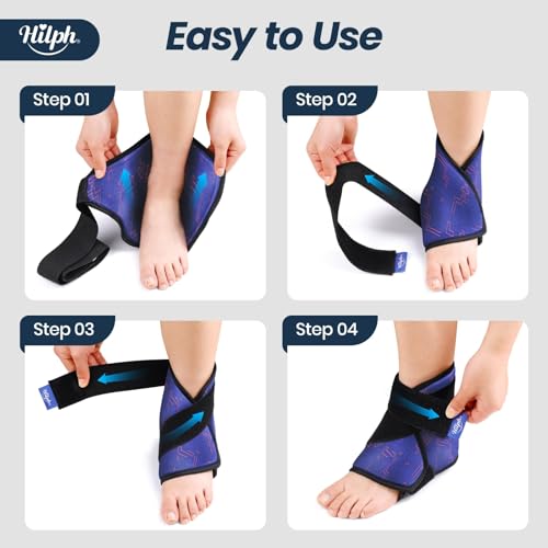 Hilph Ankle Heel Ice Pack Wrap for Swelling, Achilles Tendonitis, Sprain - style: A-Blue(1 Pack)
