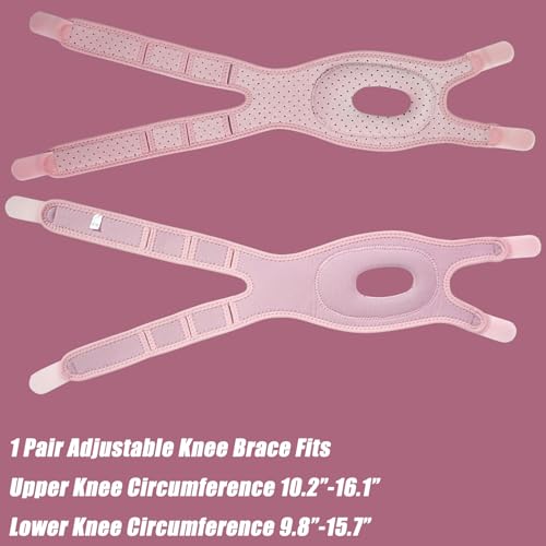Luwint Patellar Tendon Support Strap with Gel Pad, Women & Teens Adjustable Knee Brace for Knee Pain Relief, Arthritis, Sports (Pink) - color: Pink